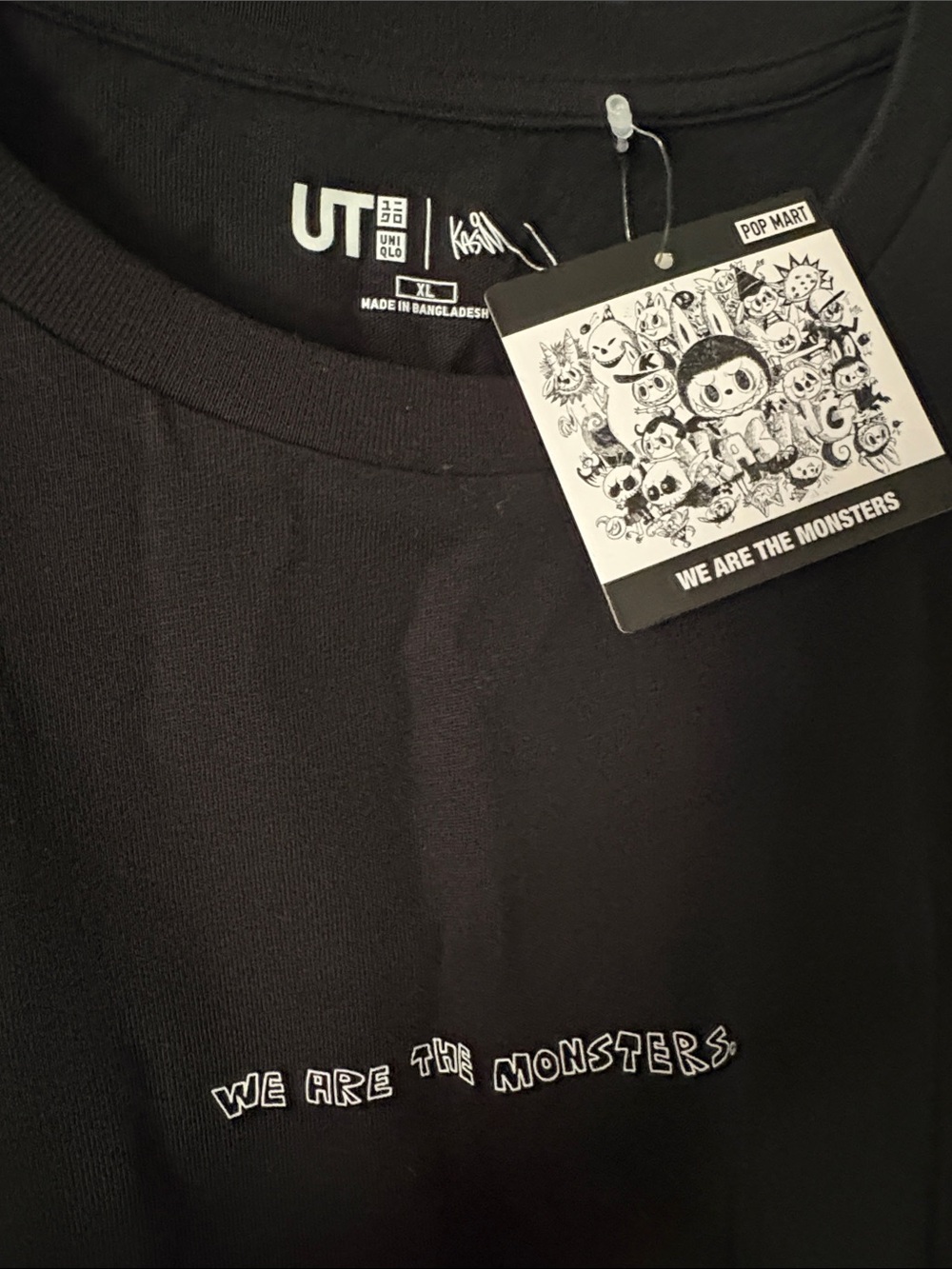 WE ARE THE MONSTERS - Black T-shirt. limited edition UNIQLO & KASING